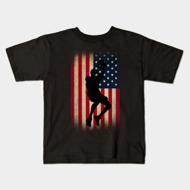 basketball man dunk Kids T-Shirt by Giraroad